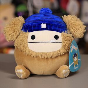 7" Benny the Brown Bigfoot in Blue Beanie Squishmallow Plush Collectible